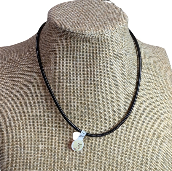 Silpada Jewelry - Silpada‎ Black Leather Necklace And Sterling Silver Charm Necklace New